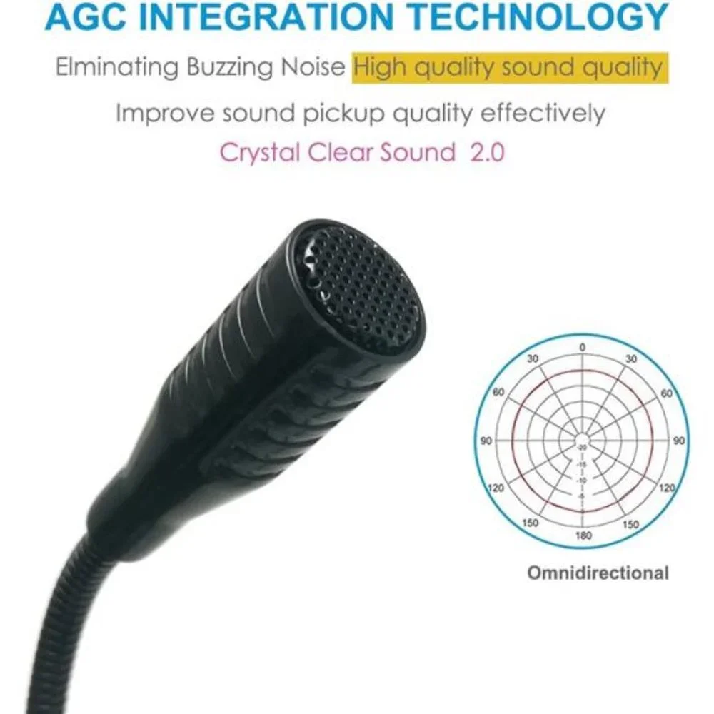 USB Computer Microphone with Mute Button,Plug&Play Condenser,desktop, PC, Laptop